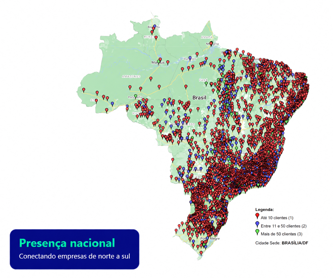 Presença nacional da Connect